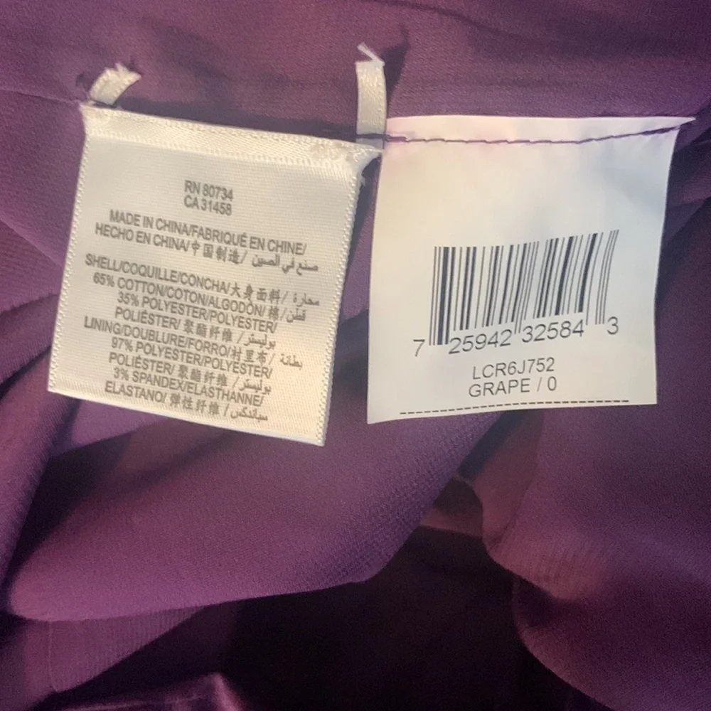 BCBGMAXAZRIA Purple Floral Mini Dress w/ Optional Straps- NWT